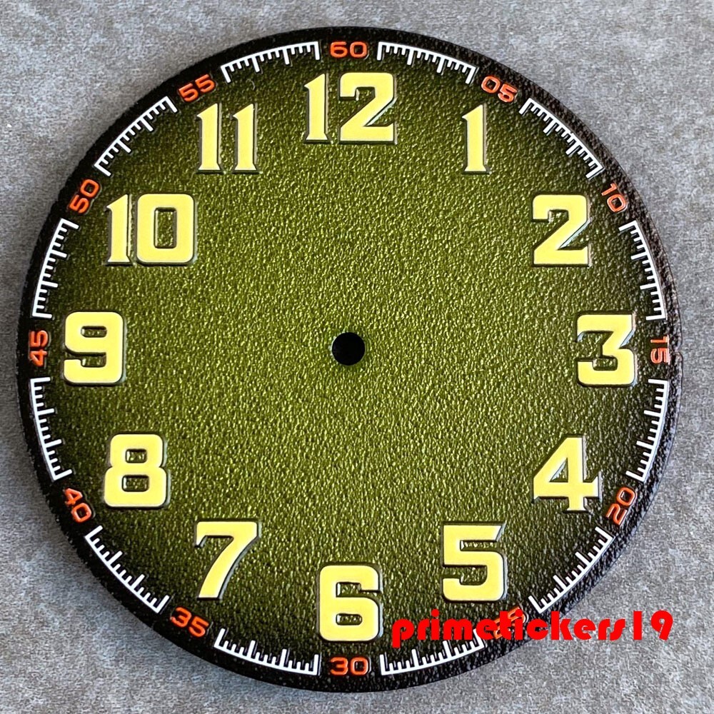 40.5mm Watch Dial Matte Face Hands Set Luminous Fit NH35 NH36 ETA2824 PT5000
