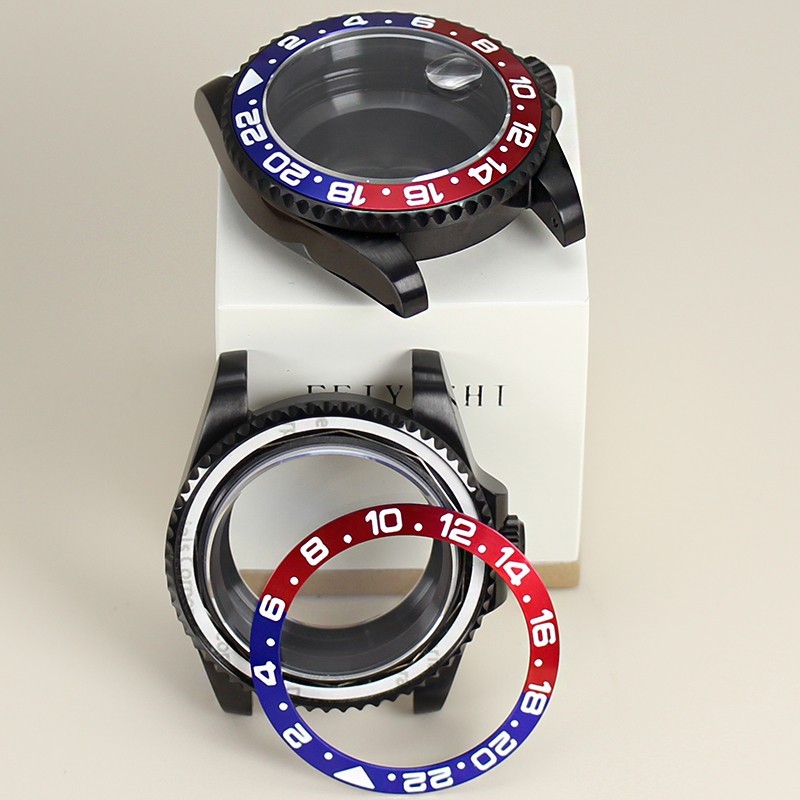 40mm Modify gmt master Mods Two-tone Watch Cases Diving 10ATM For NH34 35 36 38
