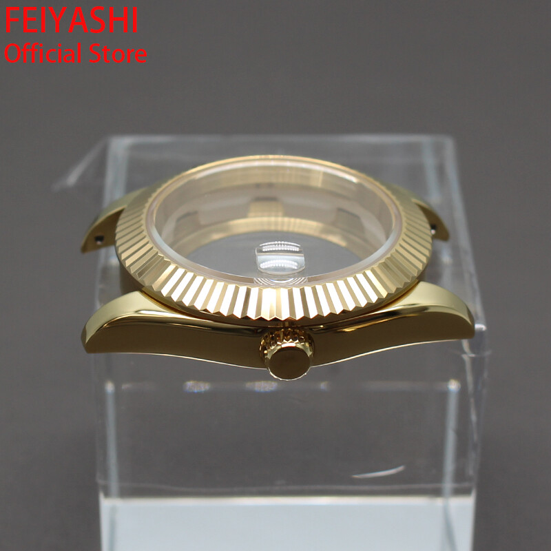 36mm 39mm Fluted Bezel Watch Case 316L Stainless For Seiko NH34 NH35 Miyota8215