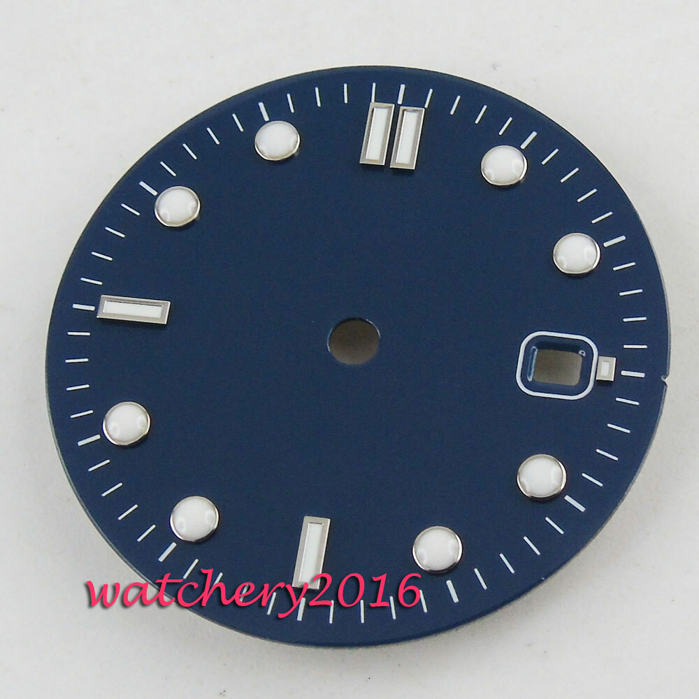 Fashion 31MM Sterile Blue Watch Dial fit 2824 2836 miyota 8215 8205 movement