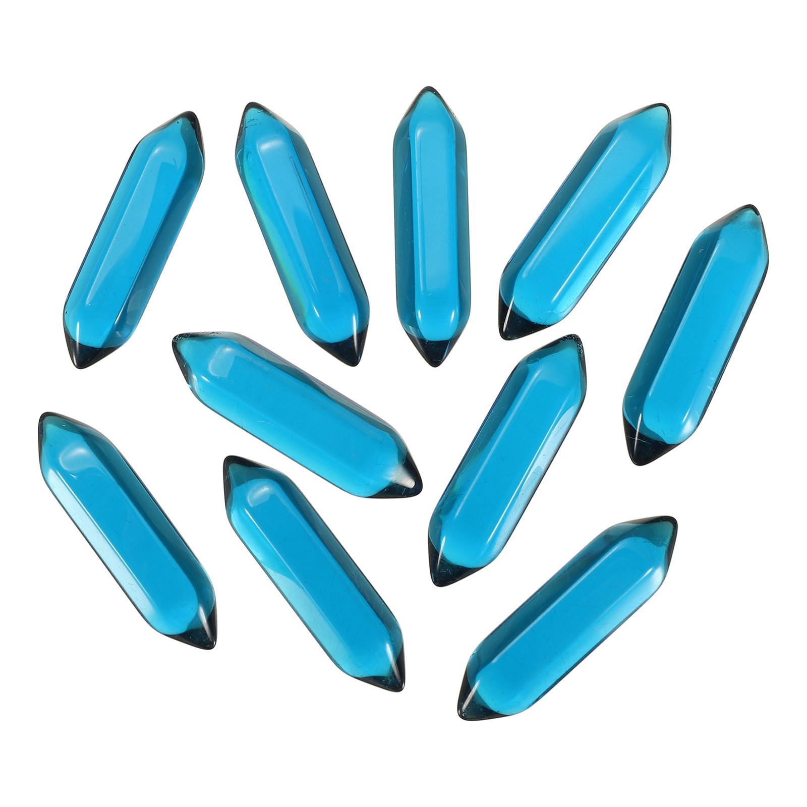 10 Pack Light Blue Quartz Crystals, Polished Crystals Bulk