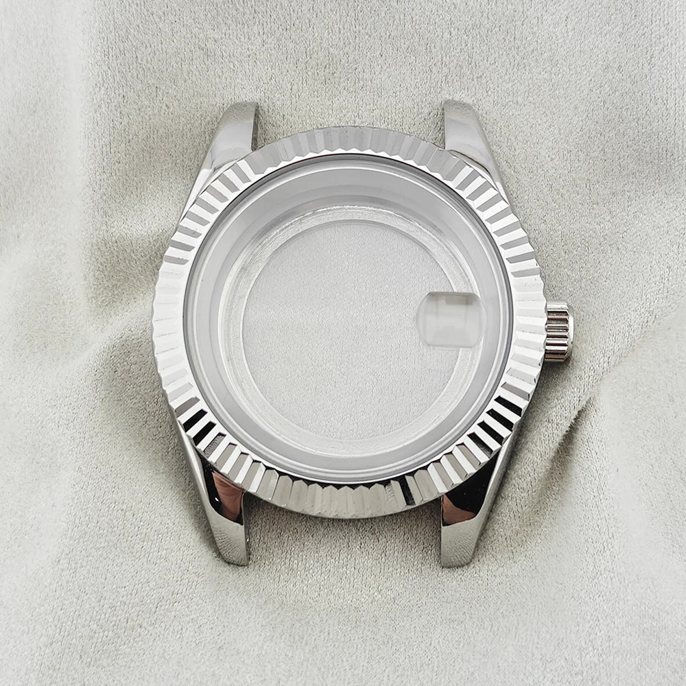 Watch Case 36mm 41mm Steel Sapphire Glass Fits for NH34 NH35 NH36 28.5 Dial