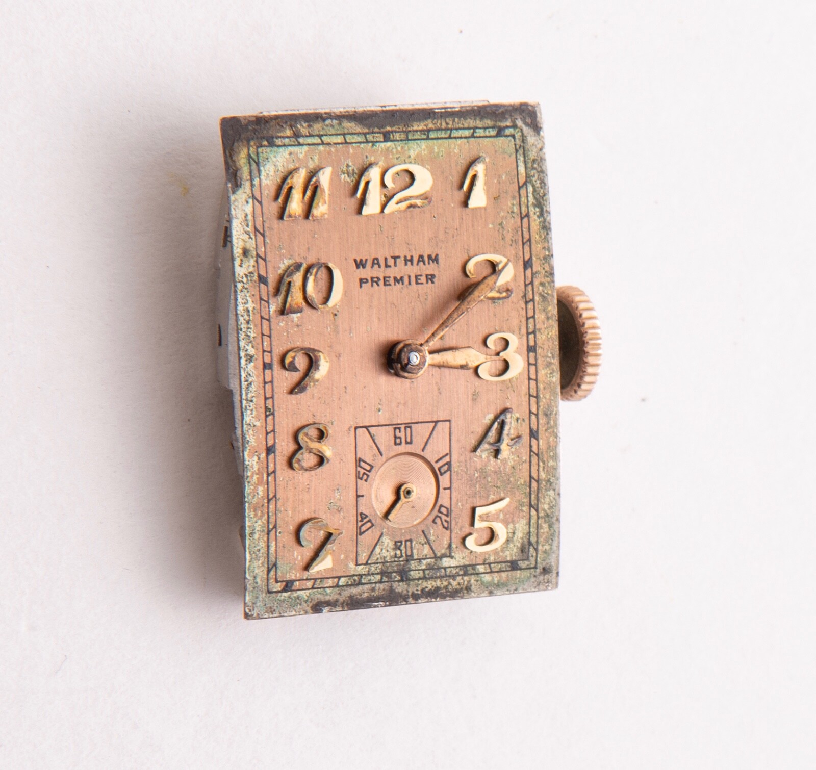 Vintage Waltham Premier Watch Movement 17 Jewels Swiss W/ Crystal