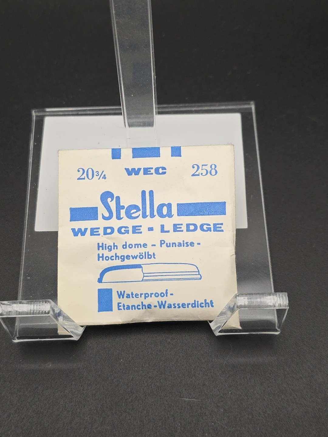 Stella Wedge Ledge Watch Crystal 20 3/4 High Dome Waterproof
