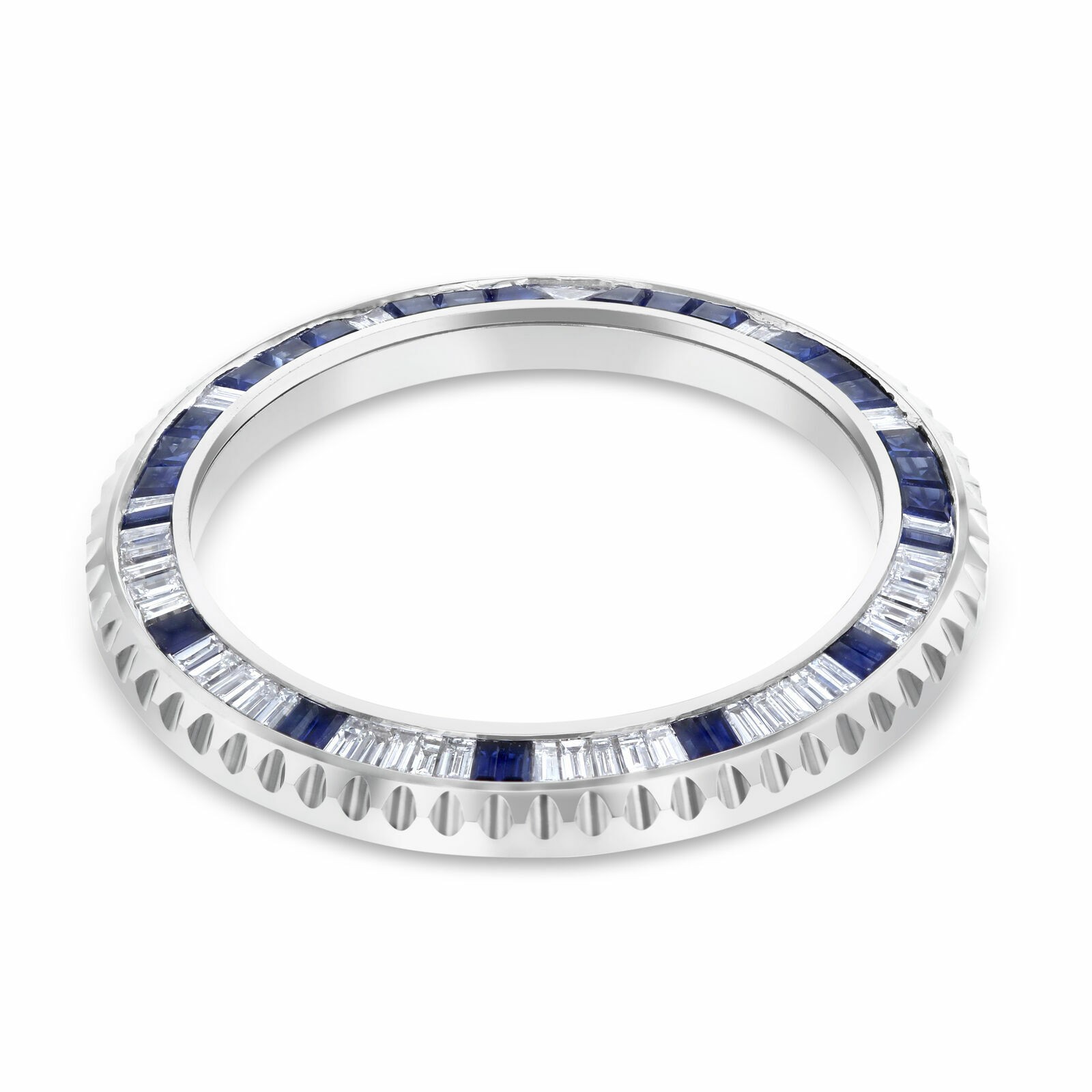 4.50CT SAPPHIRE & NATURAL DIAMOND BEZEL ROLEX GMT MASTER 2 116710 116719 116759