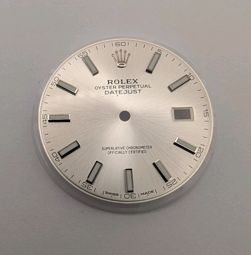 Genuine Rolex Oyster Perpetual Datejust 41mm Dial Silver 126300 126334