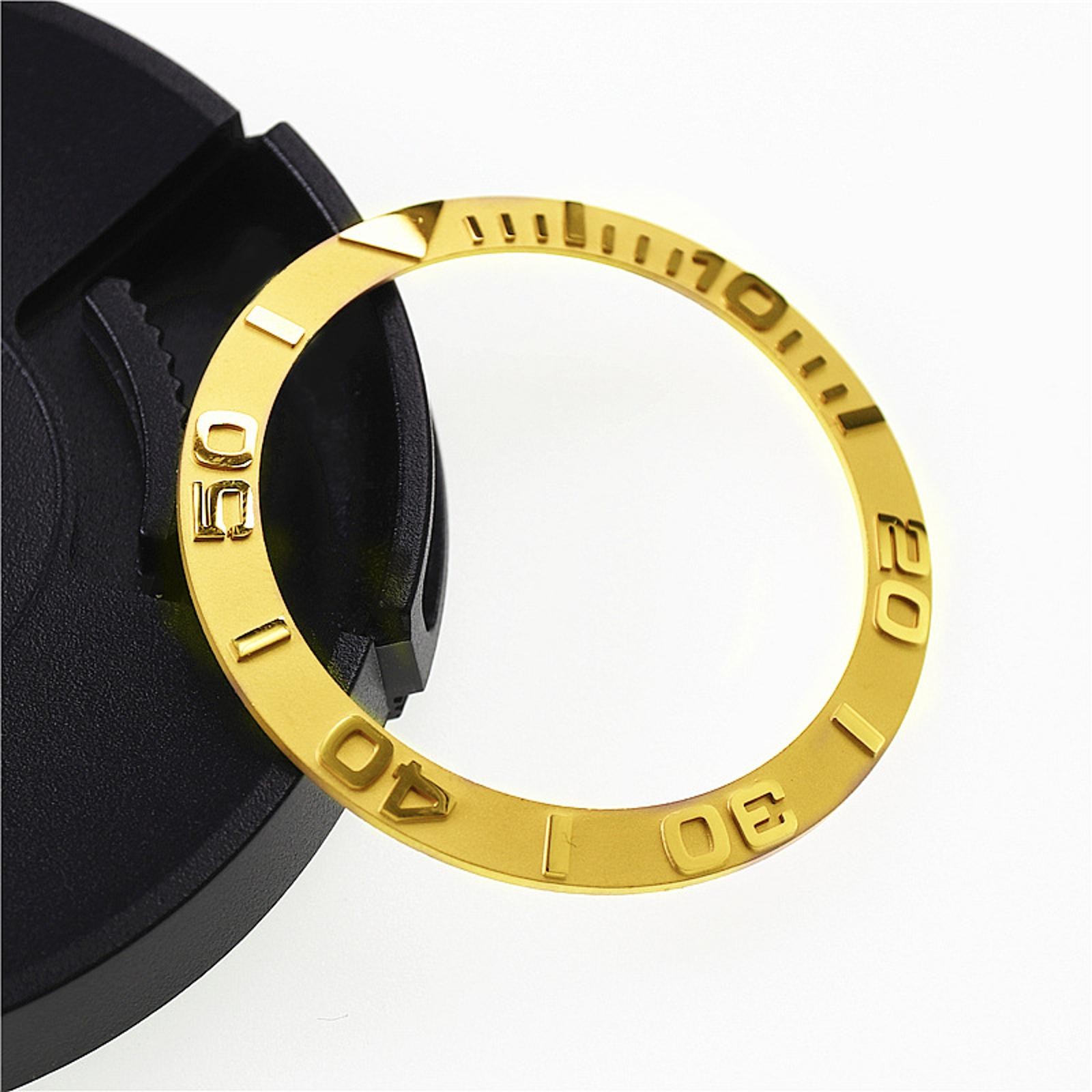 38mm Ceramic Bezel Inserts Yacht Master Style 1.74mm Thickness For SKX007 SKX009