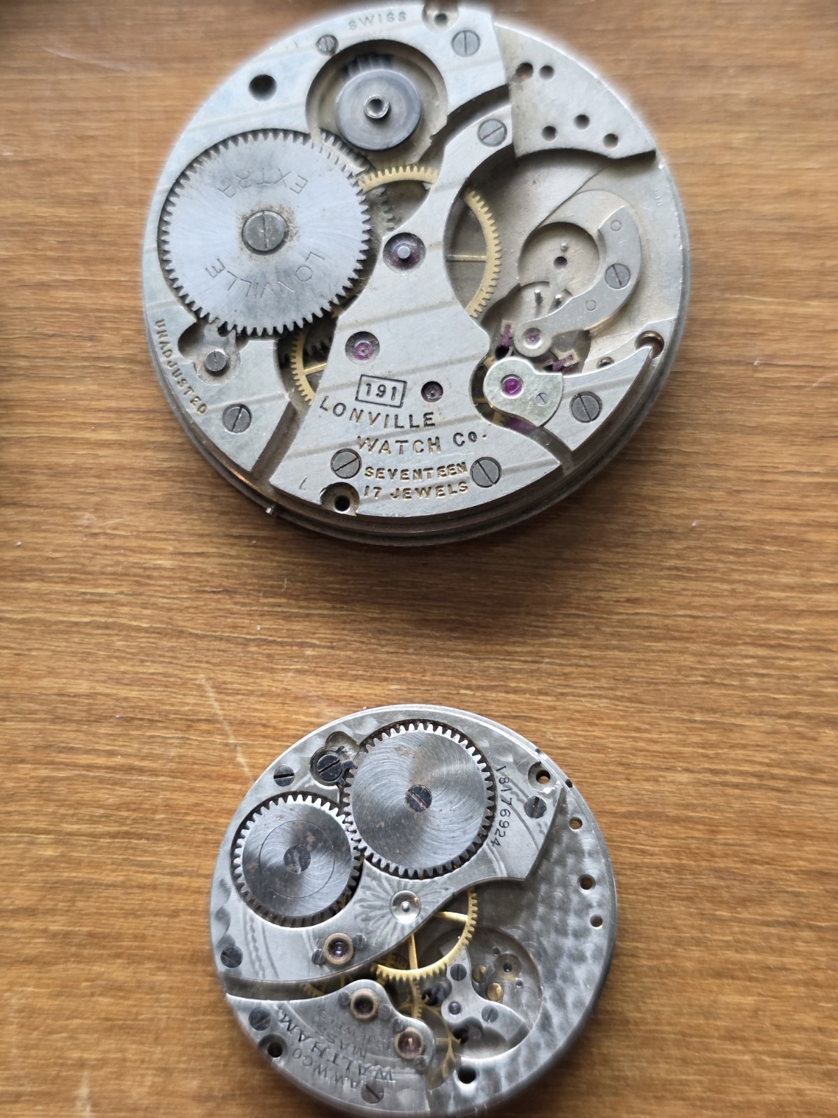 Vintage Antique Watches Movements Parts