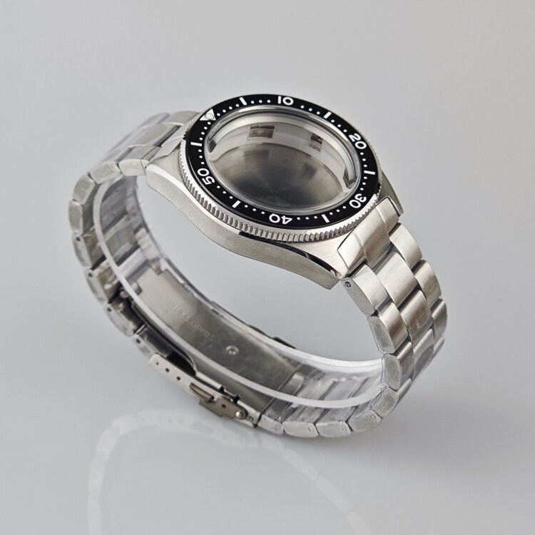 41Mm Stainless Watch Case+Strap Ceramic Bezel Minerals for Nh35 Nh36 4R Movement