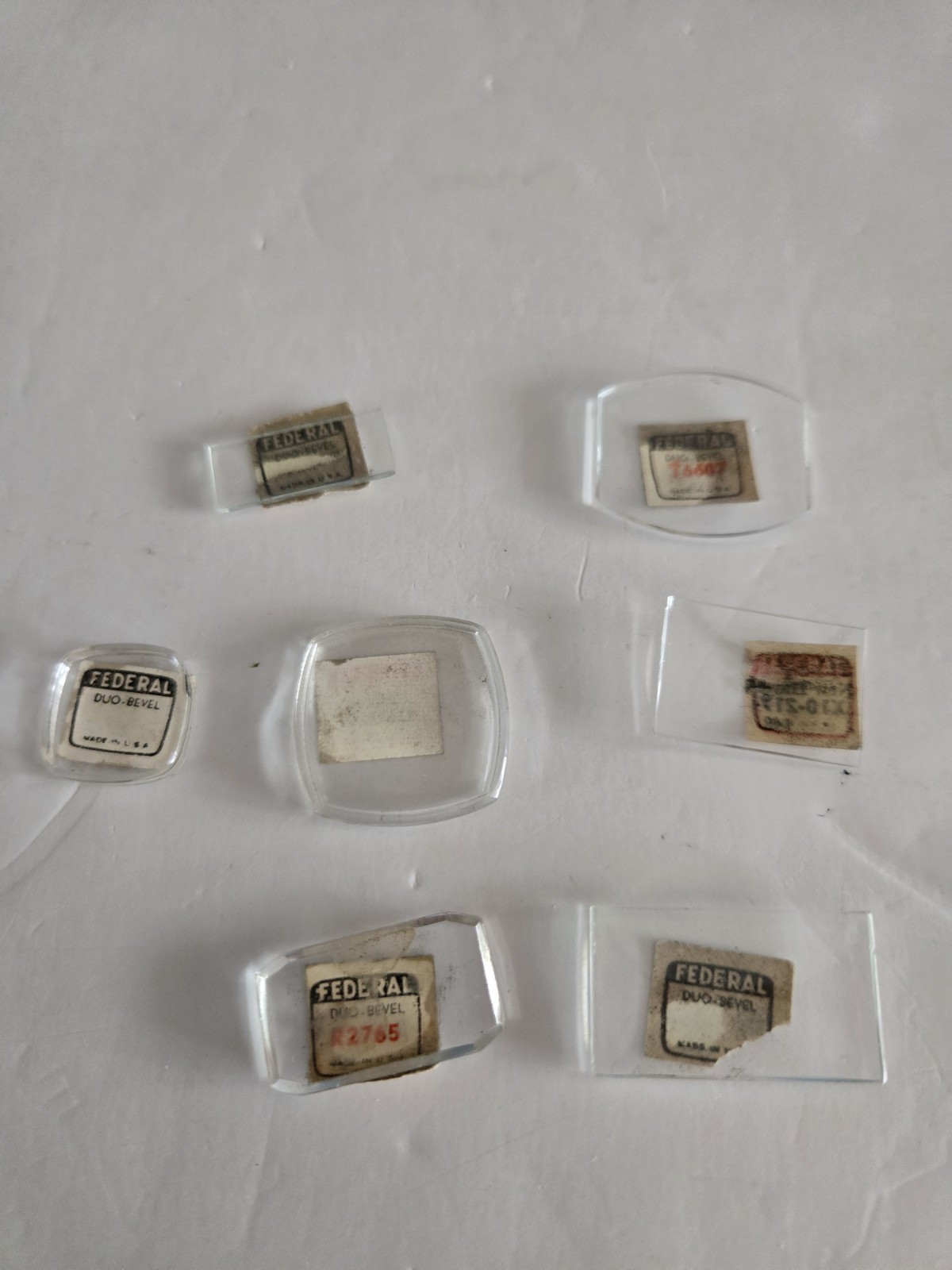 Federal Glass Wrist Watch Crystals- Various Brands Lot Of 7 See List