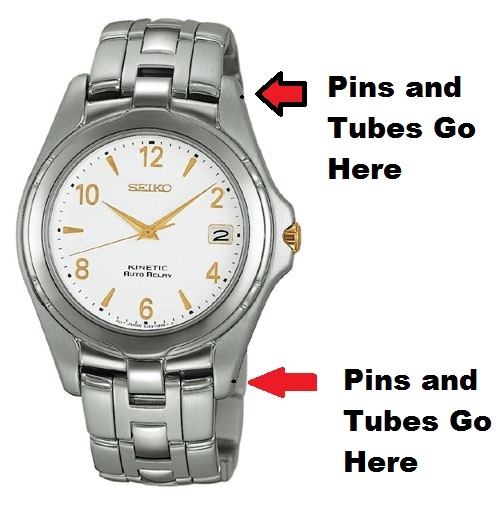 Seiko Kinetic Watch SMA075 Auto Relay Case Pin And Tubes