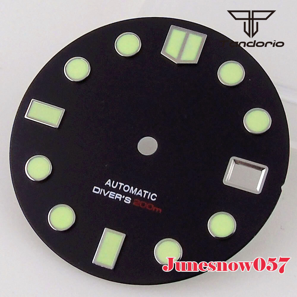 Accessories Parts 29mm Sterile White/Black Men Watch Dial Fit NH35A NH36A SKX007