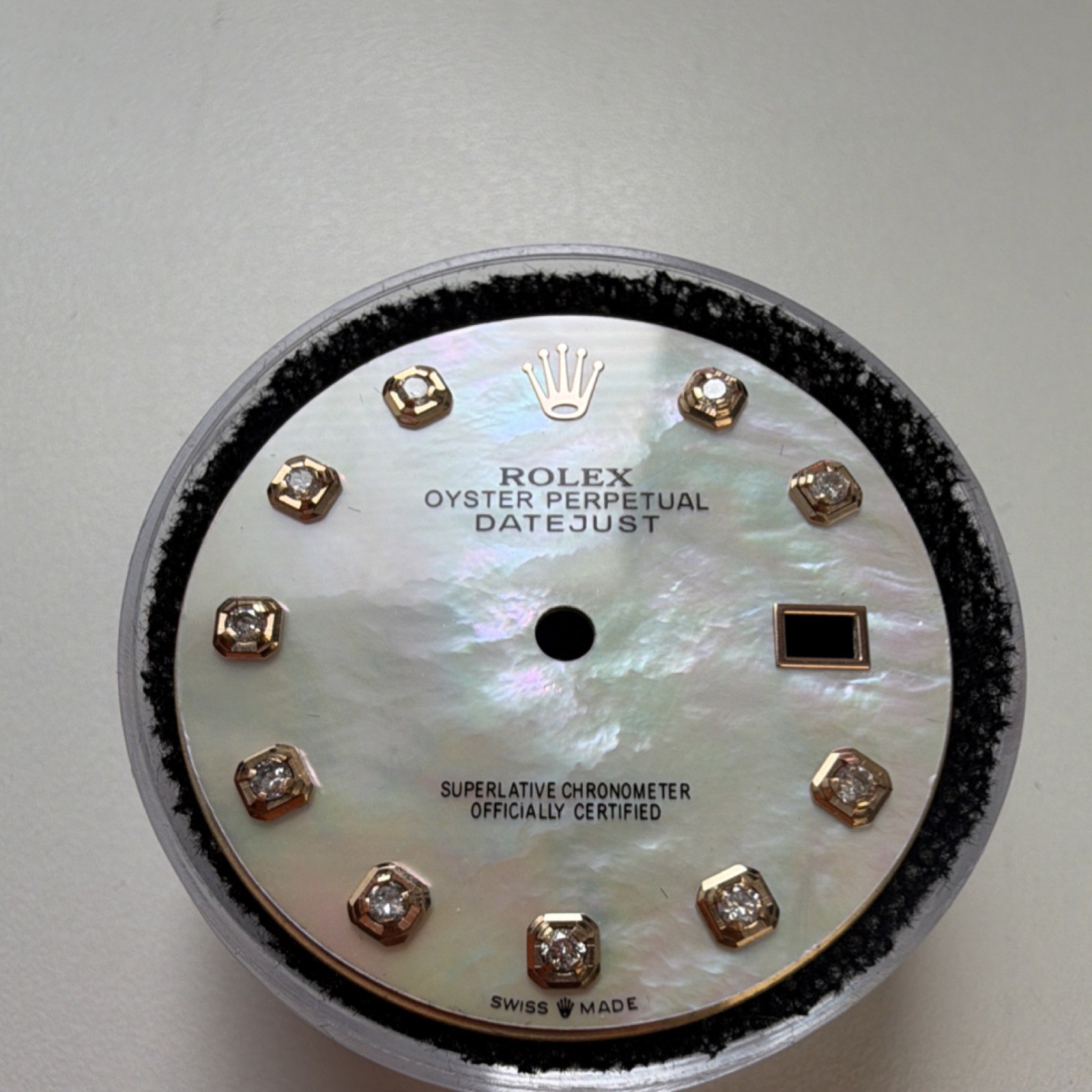 Rolex Custom Mop Rose Datejust Dial w/ Diamond Hour markers for 126231