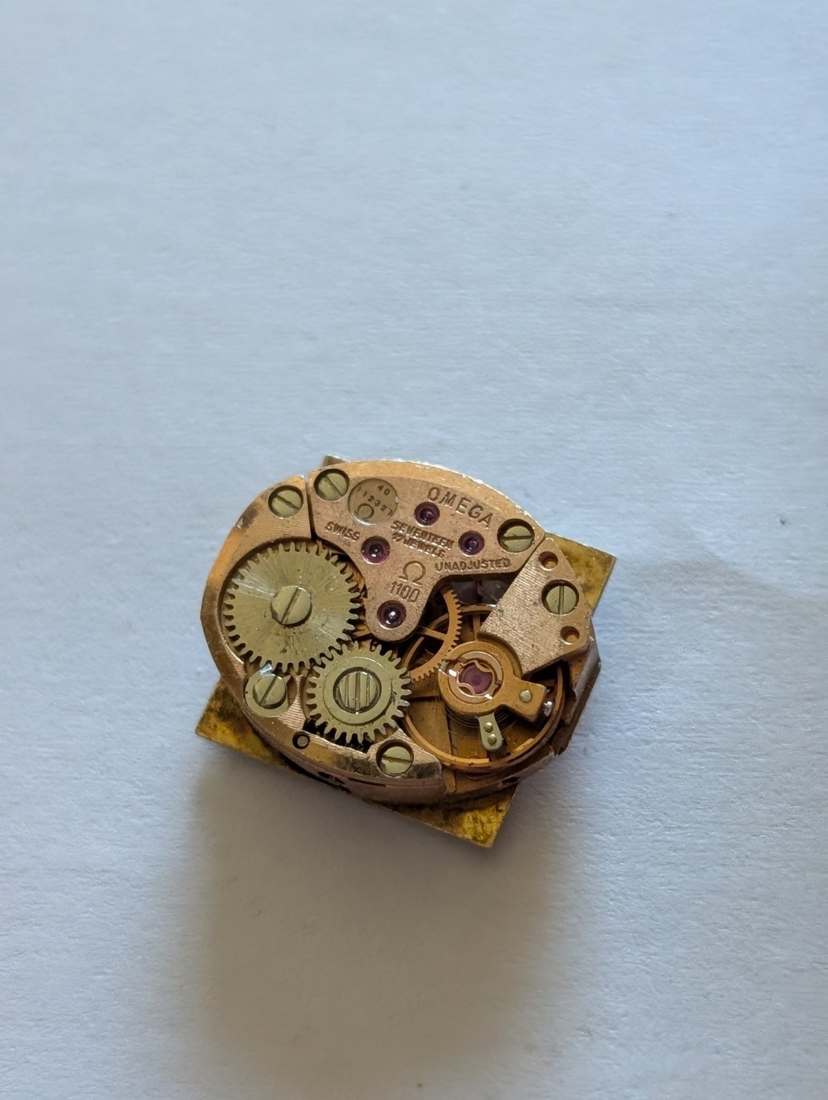 Vintage Omega 1100 Mechanical Watch Movement (Untested)