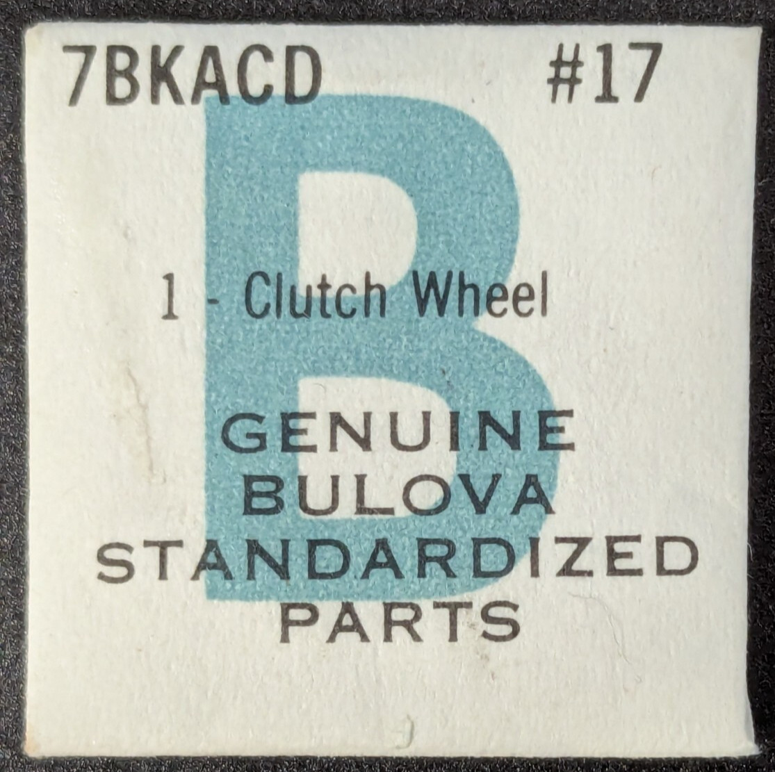 NOS NEW Genuine Bulova Cal. 7BKACD – Clutch Wheel – Vintage Watch Part #17