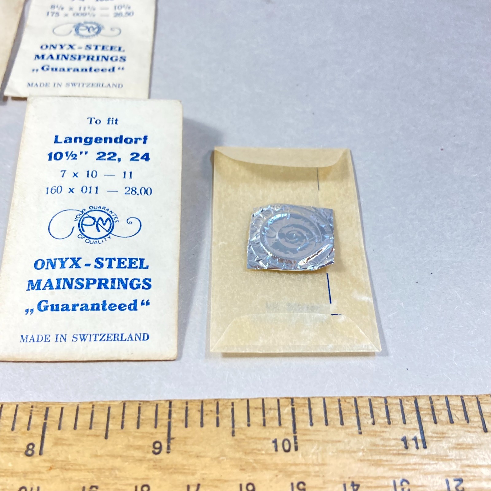 Vintage Onyx-Steel Mainspring 8 Pc Swiss Watch Springs Watch Repair Varied Sizes