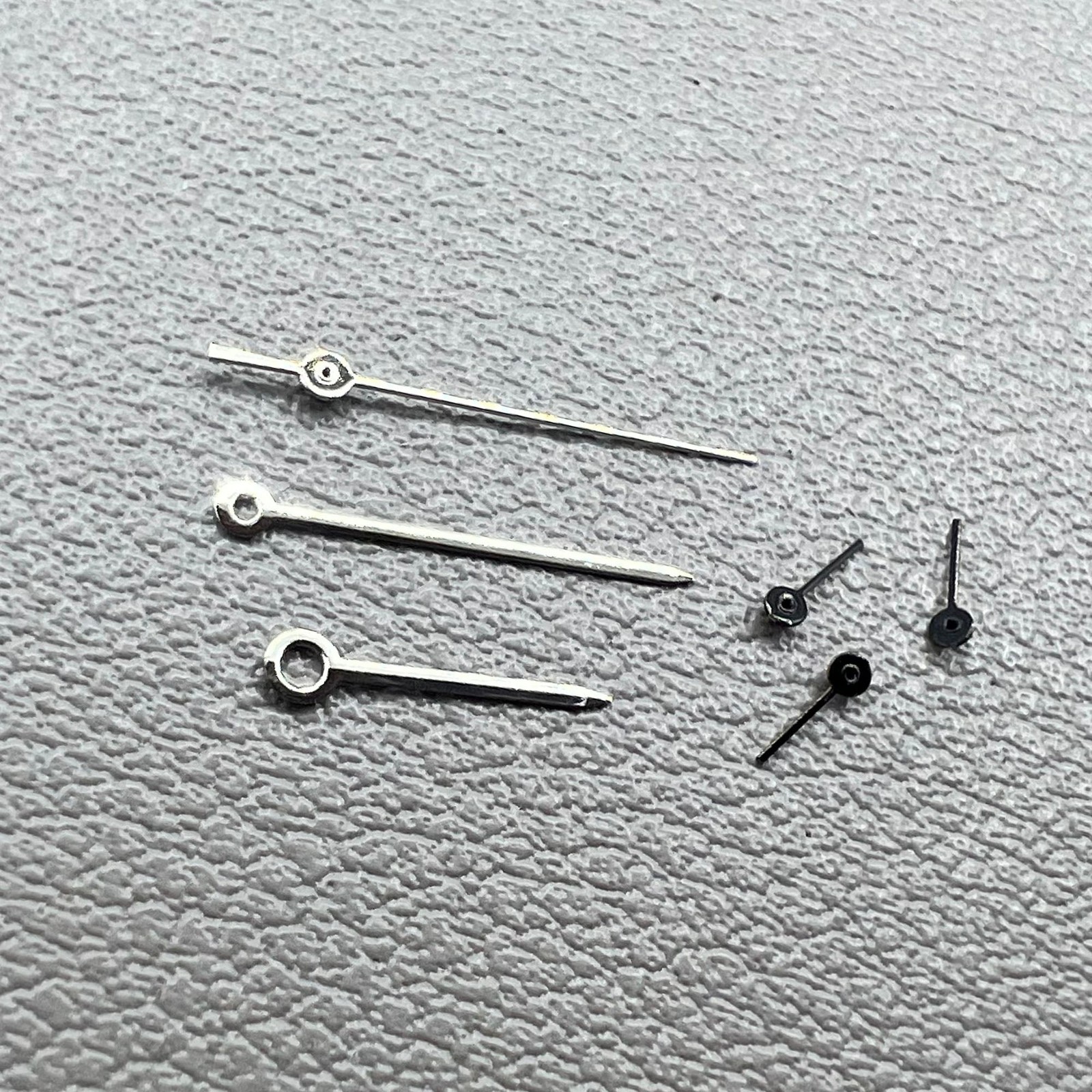 2 Sets Black Small Second Hands Silver Trim Hand Set for VD53 VD54 VD57 Movement