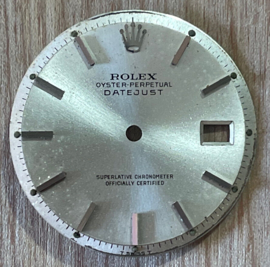 Vintage Rolex Oyster Perpertual Datejust Watch Dial For 36mm Case 1601 1603 1600