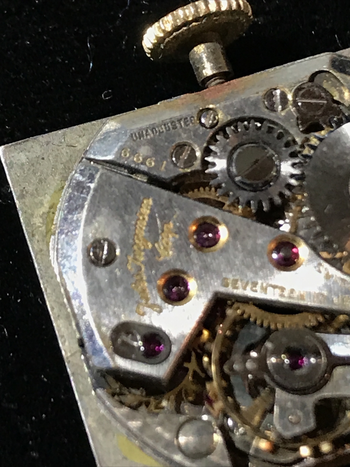 Jules Jurgensen Watch Face & Movement only 6661 JXJ 17 Jewels Running