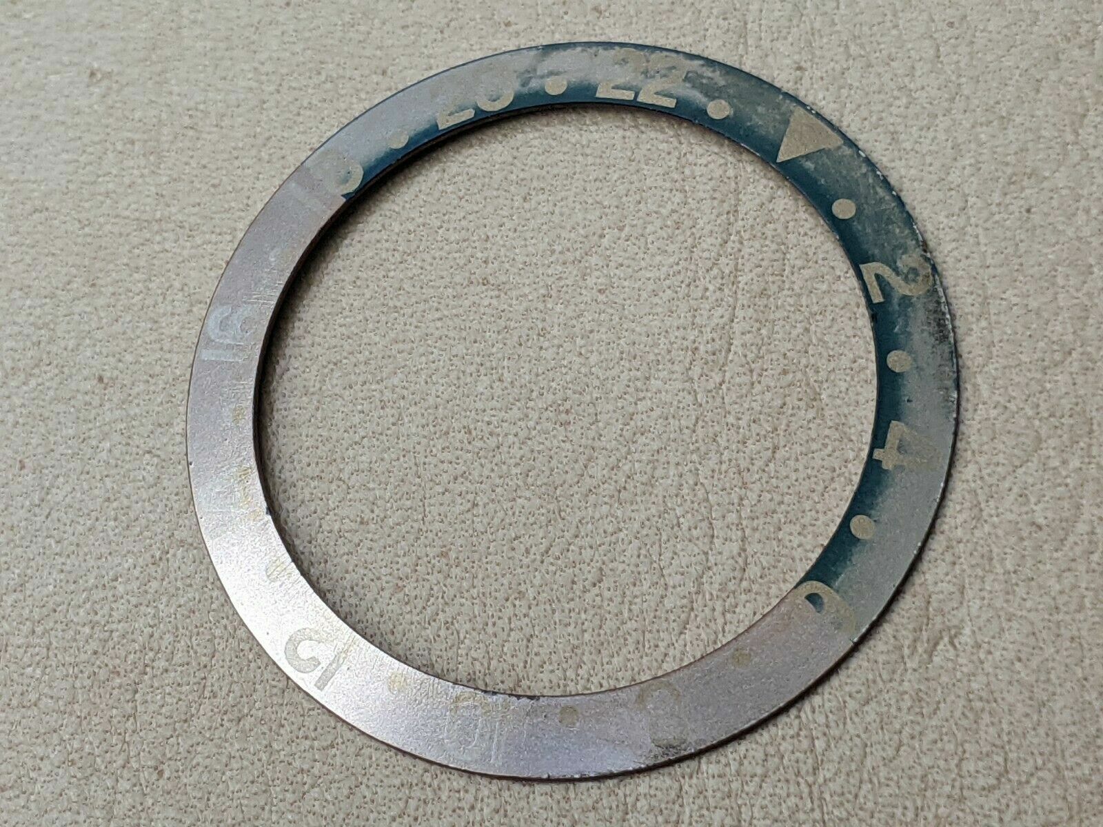 Vintage Rolex GMT 1675 Super Fat Font Faded Sky Blue/Ghost Salmon Bezel Insert