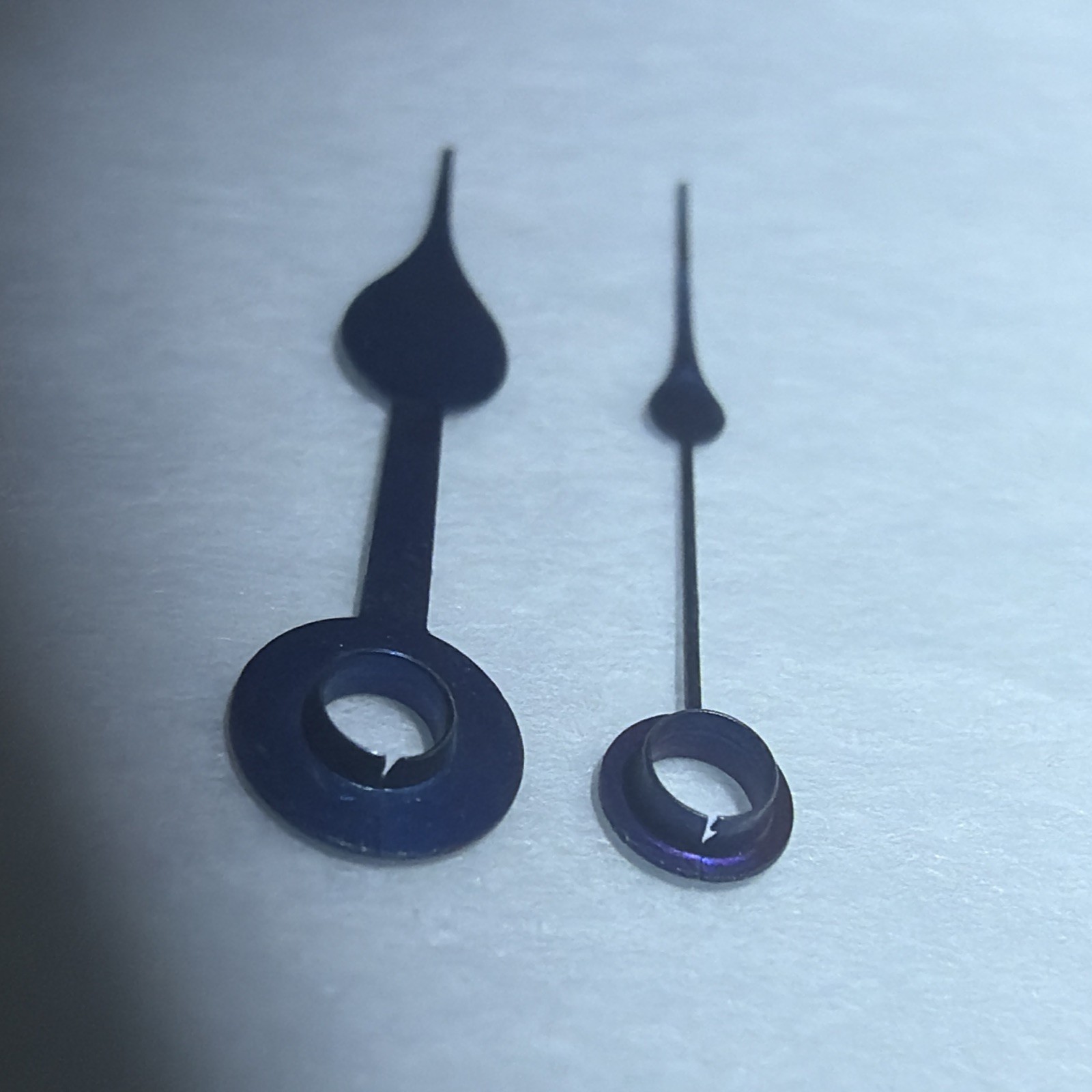 Blue Watch Hands – 1 Pair Per Order – Car Hole To Tip 13.8mm