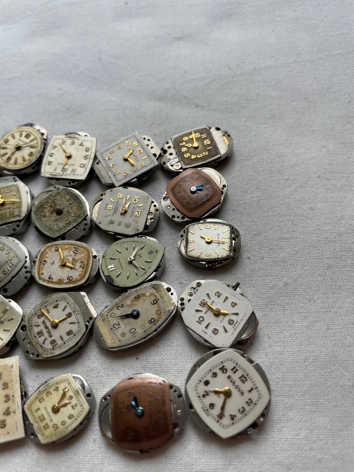 40 movement for USA ladies watches AS IS – Elgin Bulova Waltham Gruen etc.