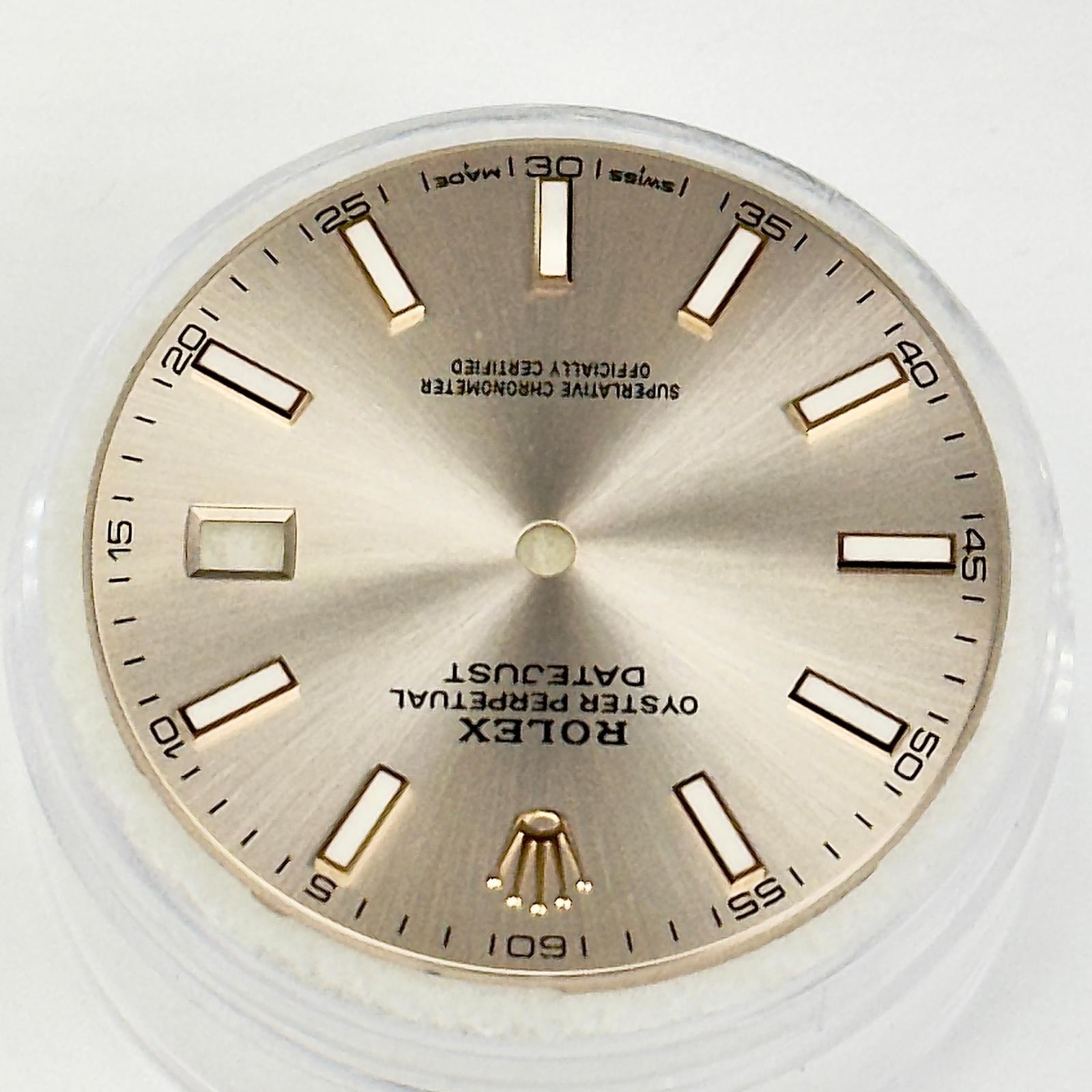 ROLEX ORIGINAL DIAL DATE-JUST SUNDUST ROSE-PINK GOLD CROWN FOR MODEL# 126300