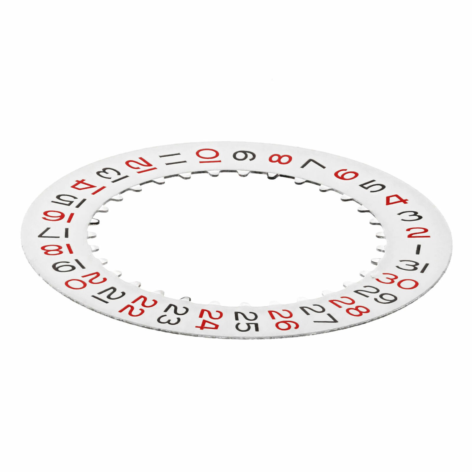 Date Disc For Rolex 3135-3155 Movement White With Red/Black Numbers
