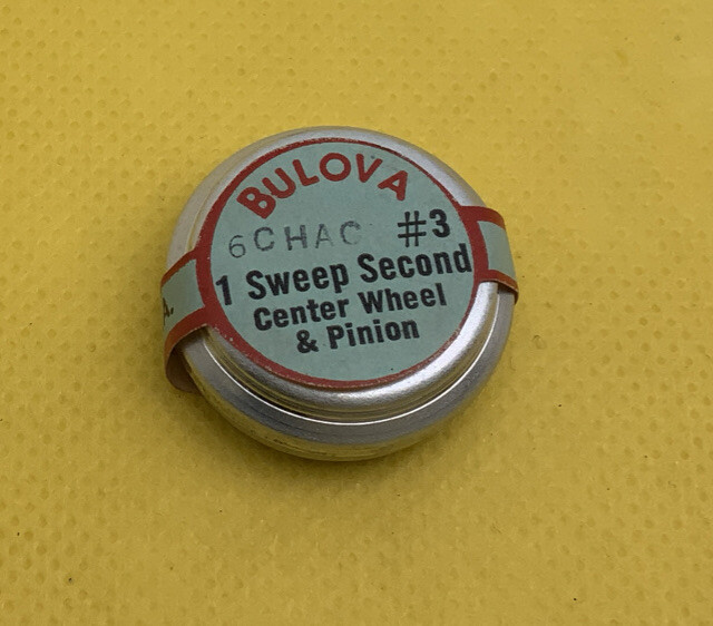Bulova 6 CHAC #3 SS Center Wheel And Pinion. Sealed. NOS (12A1)