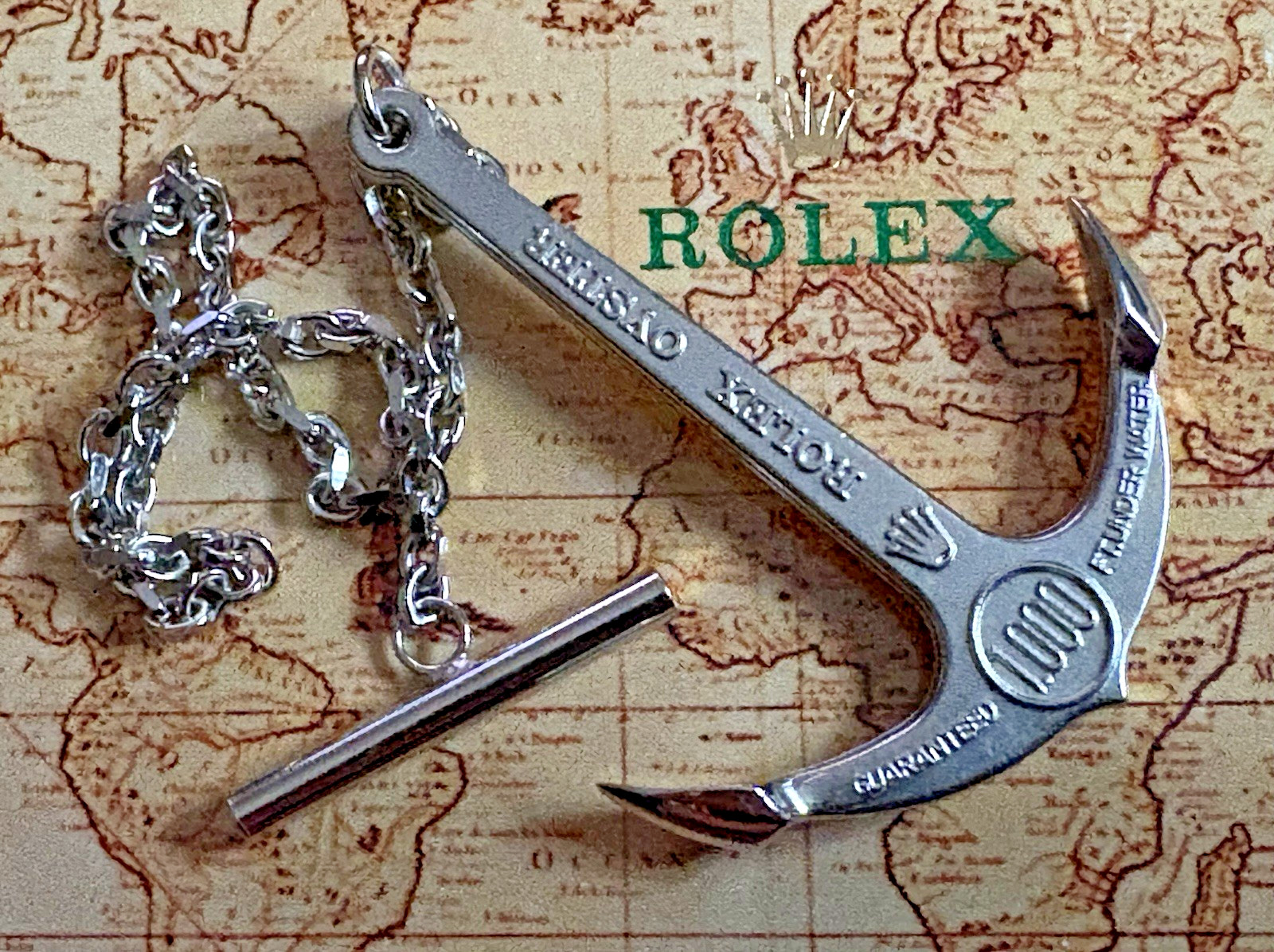 ROLEX SUBMARINER Novelty Anchor + Chain 300 Metres 1000 Feet 14060 114060 16610