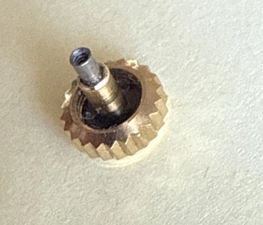 18K SOLID Yellow Gold Rolex 6mm Monobloc Watch Crown Part 24-604-8 116138 116208