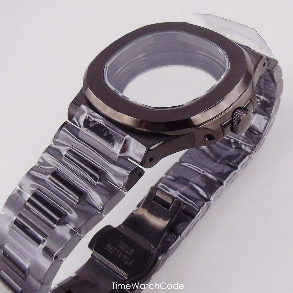 NH35A Watch Case Black PVD for NH36 NH70 10BAR Waterproof 40mm Sapphire Crystal