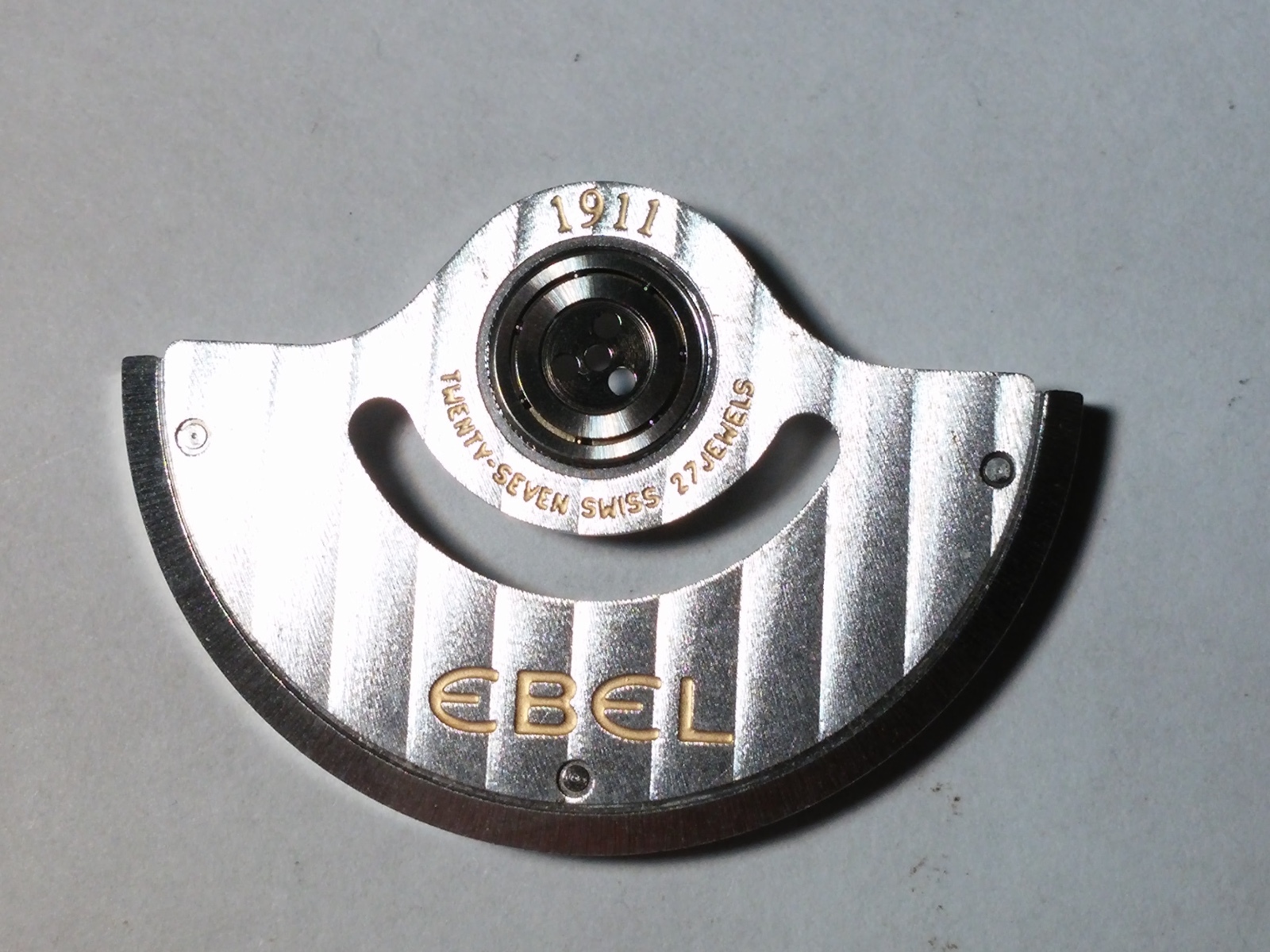 Ebel Oscillating Weight 1911, pre-owned for watch repair, yellow letters