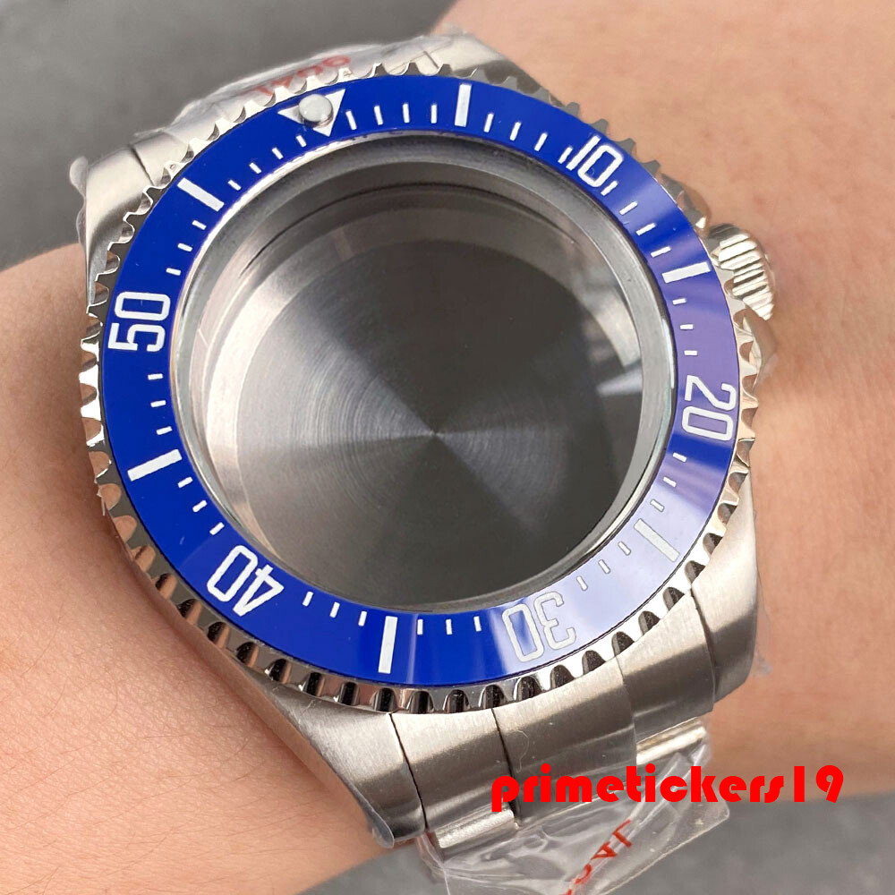 43mm Steel Watch Case Bracelet Sapphire Accessories Fit NH34 NH35 ETA2824 PT5000