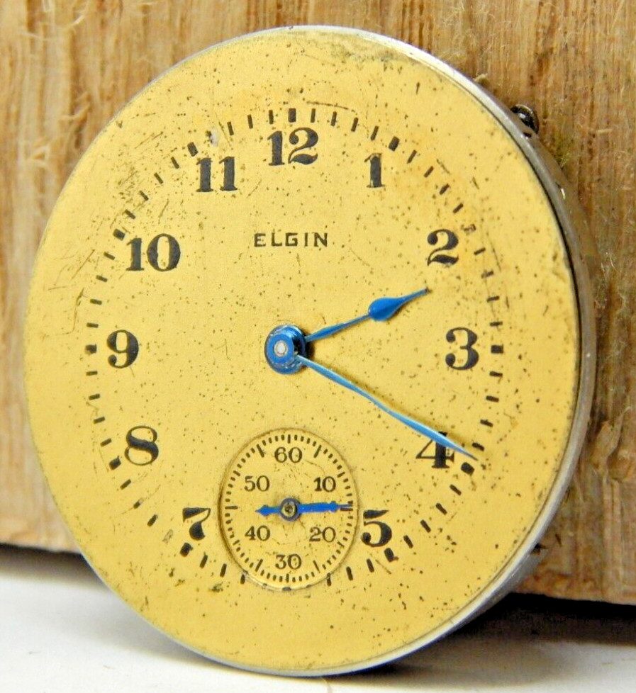 Vintage 1919 Elgin 431 model 2 6/0 size 7 jewel openface pocket watch movement