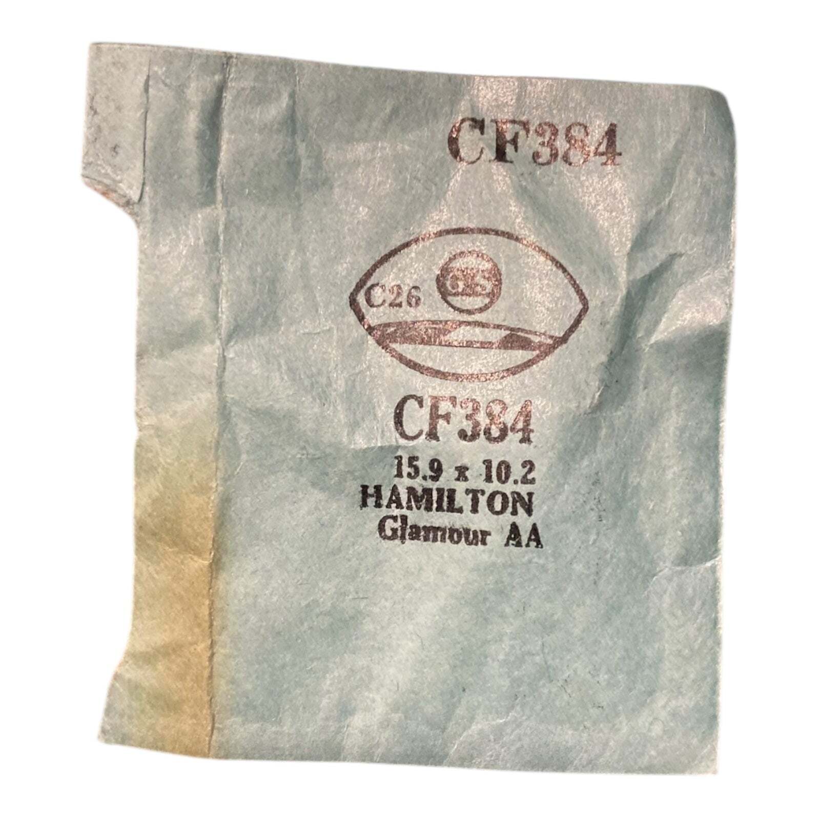 Germanow-Simon Mach (GS) CF384 Watch Crystal 15.9×10.2 NOS Part Flexo Hamilton