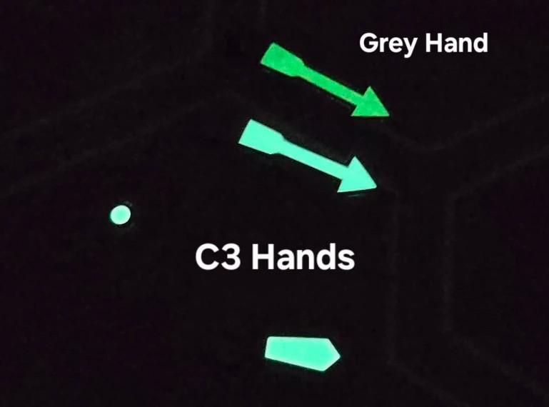 Watch Hands Green Luminous 8.5x12x12.5mm For NH34 NH35A NH36 7S36 4R36