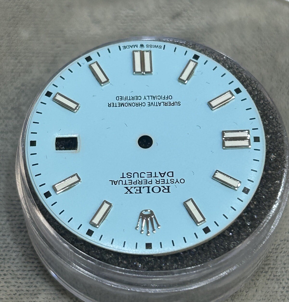 Rolex 41mm Datejust Custom Light Turquoise Index Dial For Model 126334 & 126300