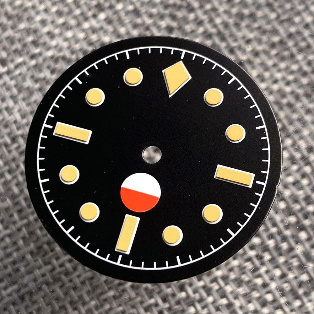 29mm Black Sterile Watch Dial Hands Fit NH35A NH36A ETA2824 PT5000 Auto Luminous