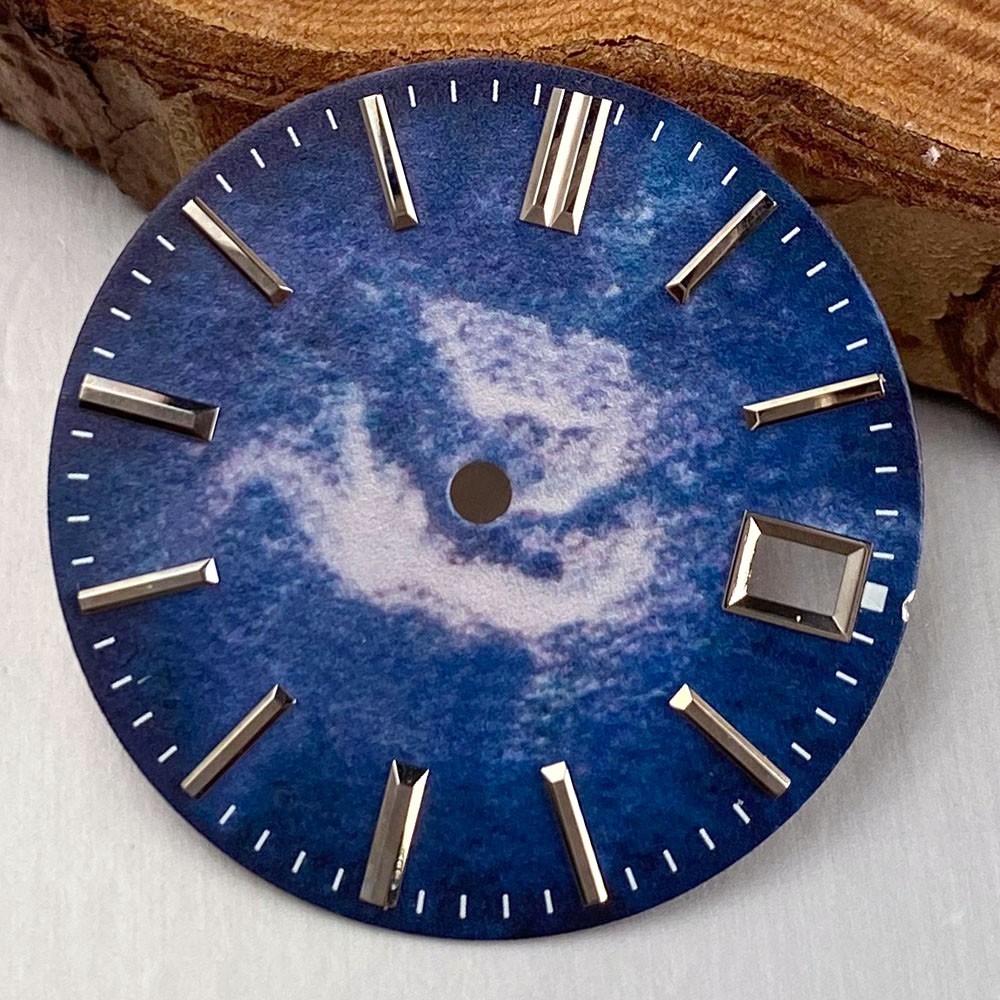 28.5mm Gradient Texture Dial for NH35 Movt Mechanical Dive Watch DIY Accessory