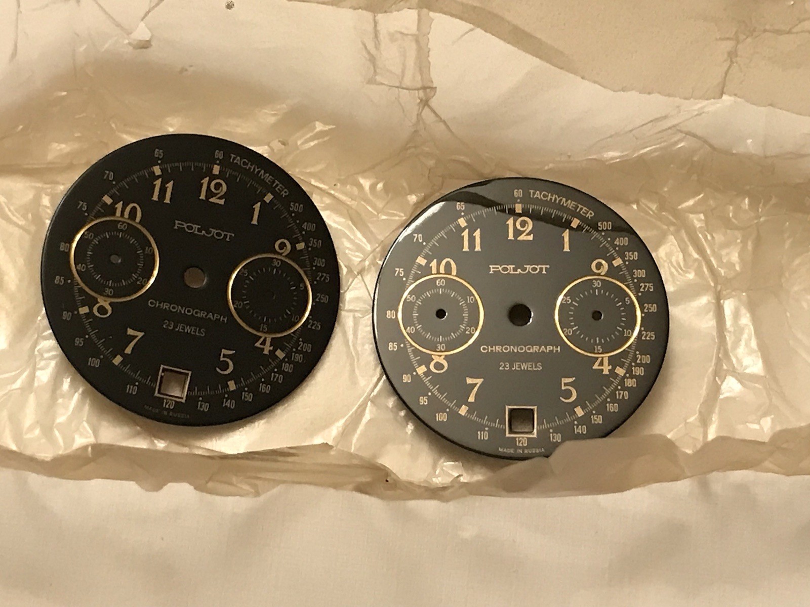 (NOS) Chronograph Dial, for Poljot 3133 Movement