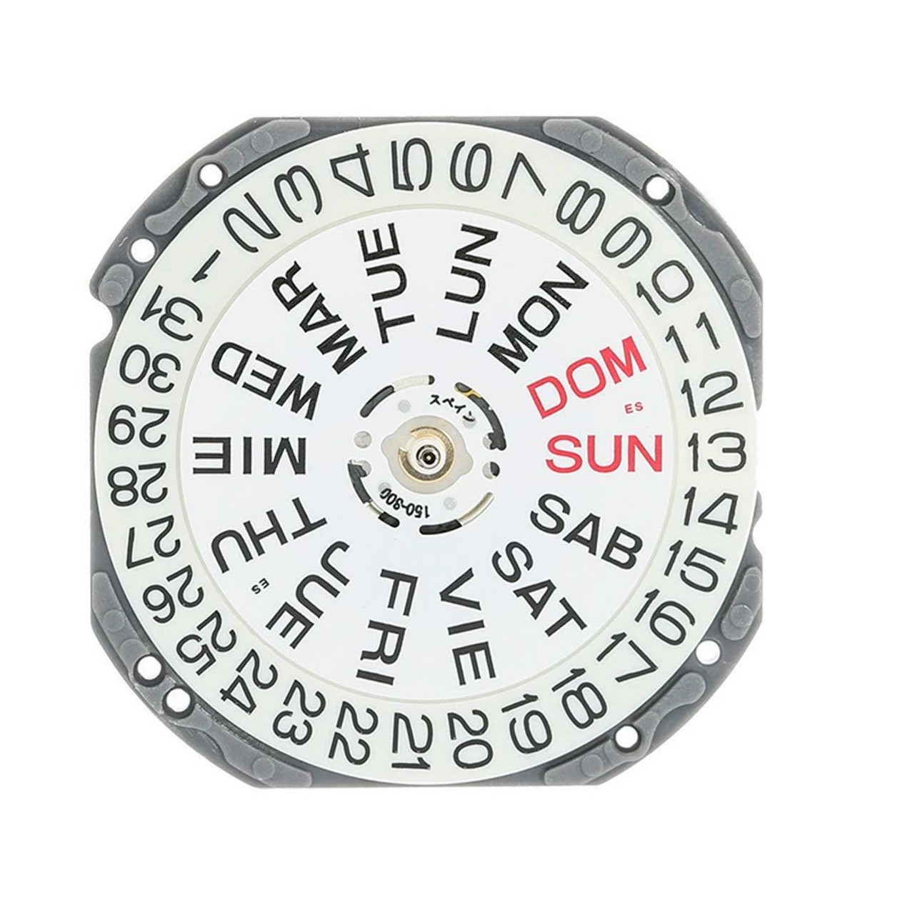 3 Hands Dual Calander Watch Movement 11 1/2 Ligne 3 Hands For Japan SII TMI VJ43