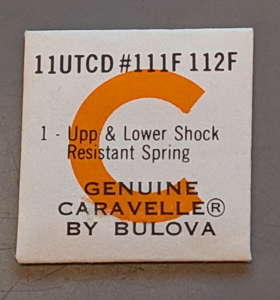 NOS Caravelle Bulova Cal. 11UTCD Part 111F 112F Upper & Lower Shock Res Spring