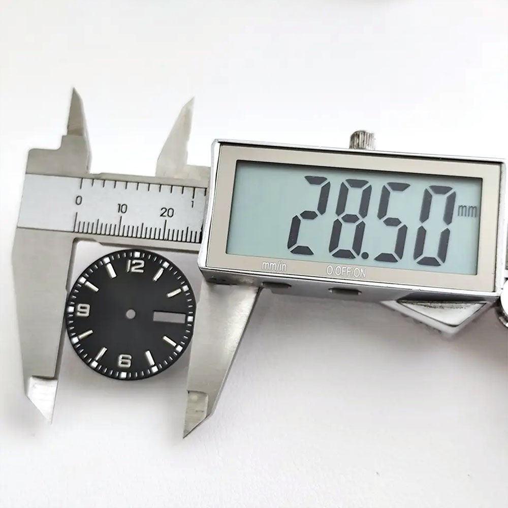 28.5mm No Logo Sun Pattern Watch Dial Green Lume for Nh36 Movement Watch Parts