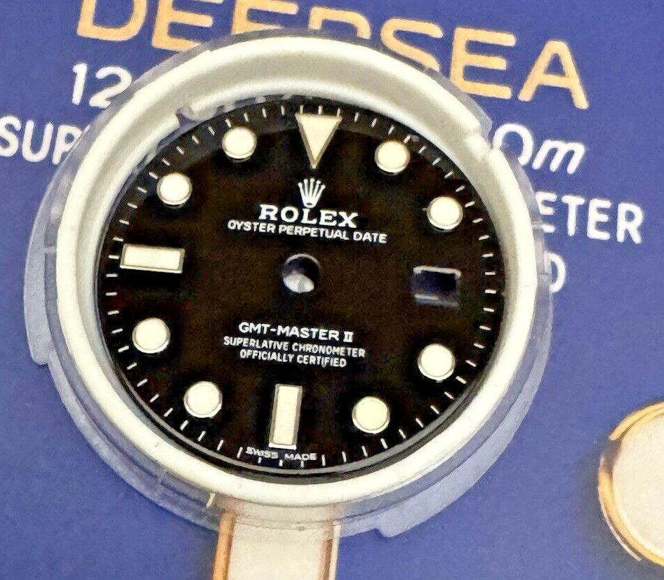 Rolex Dial Black Factory GMT II BLACK REF 126715 Steel Swiss GENUINE EXCELLENT