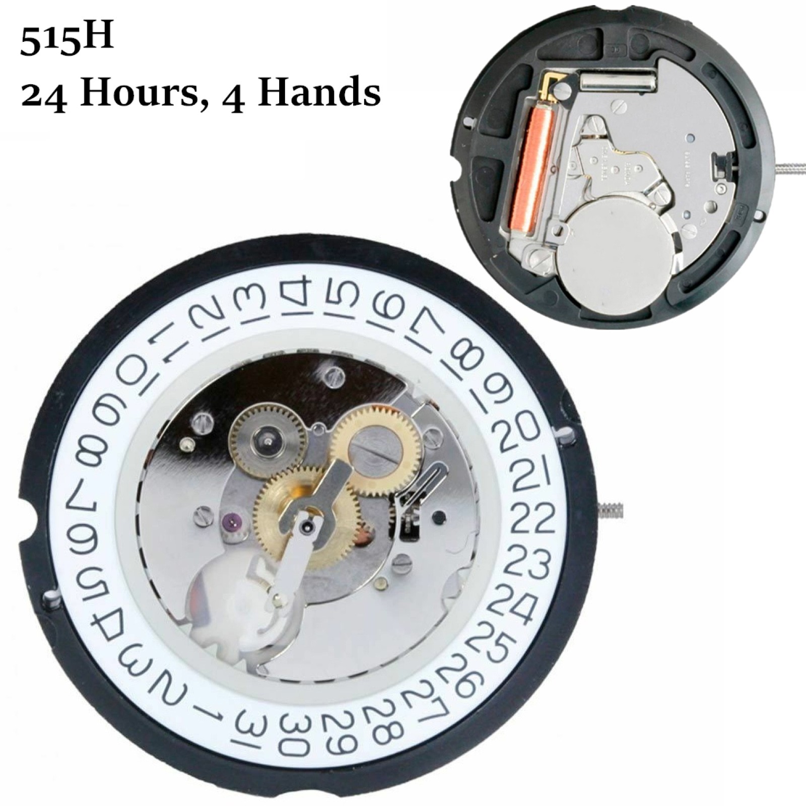 515H 24Hours 4Hands Quartz Watch Movement BATTERY 371 For Ronda Watch Repair C