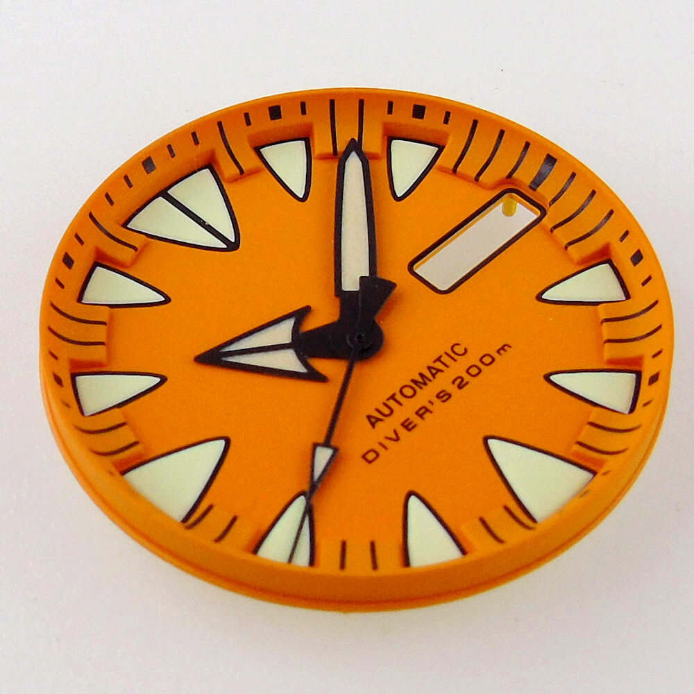 29mm Tandorio Blue Orange Red Yellow Dial Chapter ring Fit Japan NH36A movement