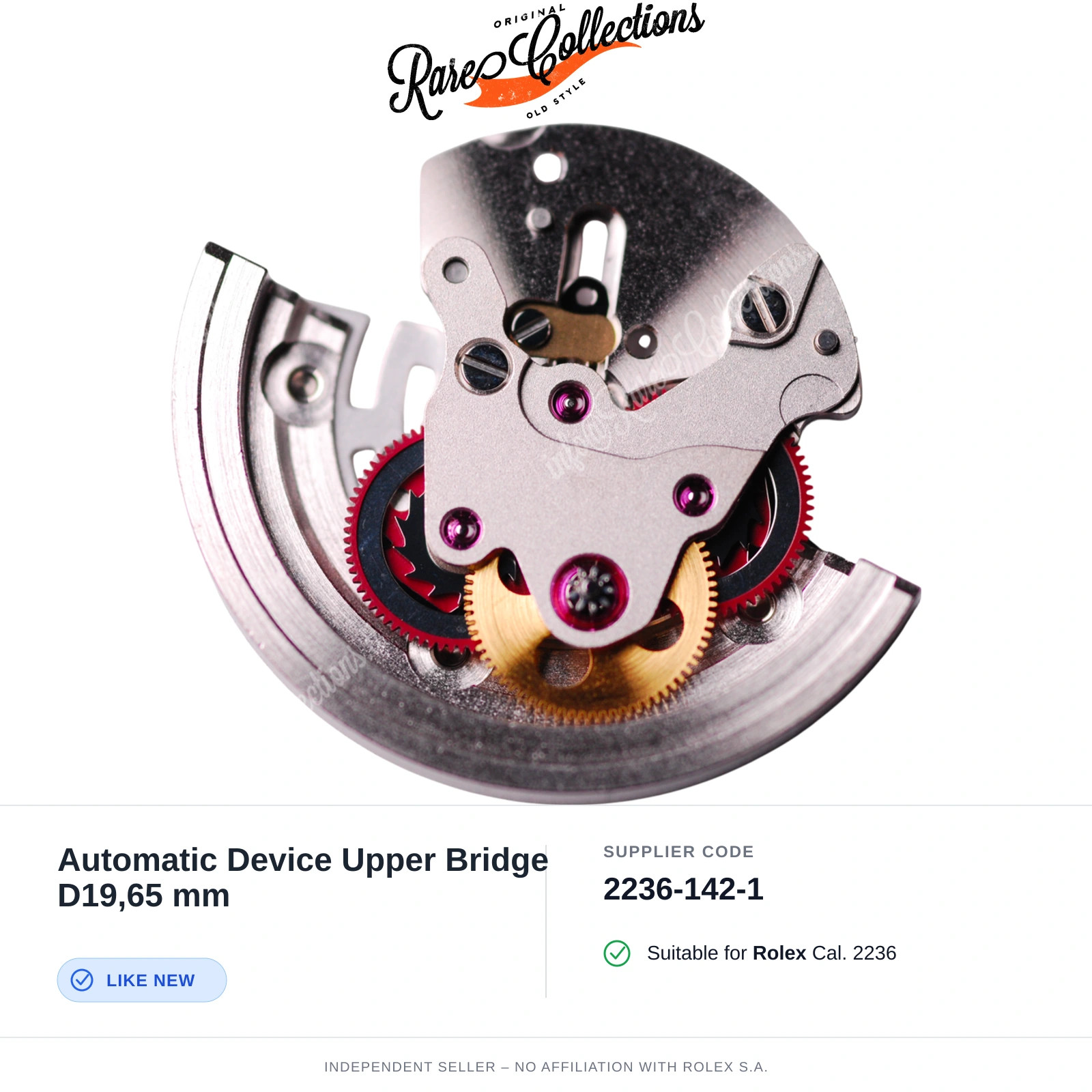 Automatic Device Upper Bridge D19,65 mm for Rolex (cod. 2236-142-1) — Excellent