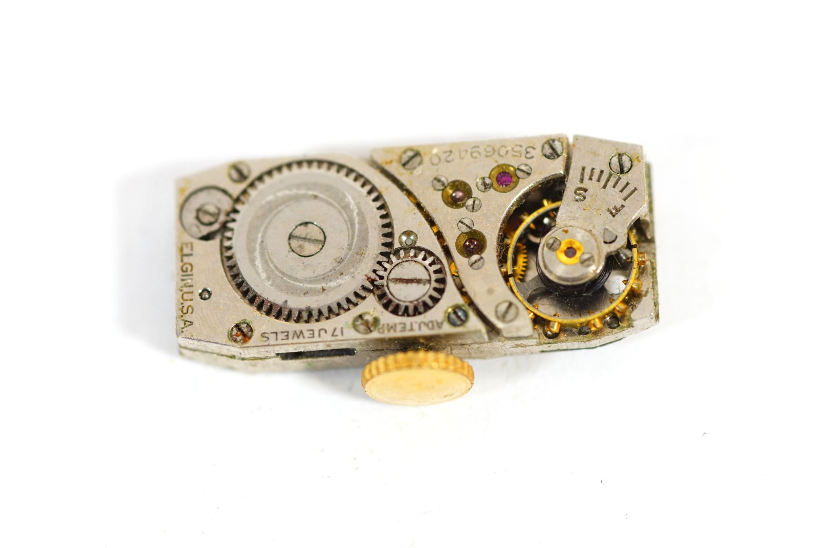 ELGIN Watch Cal. 512 Movement 17 Jewels ELGIN Wristwatch Parts/Repair