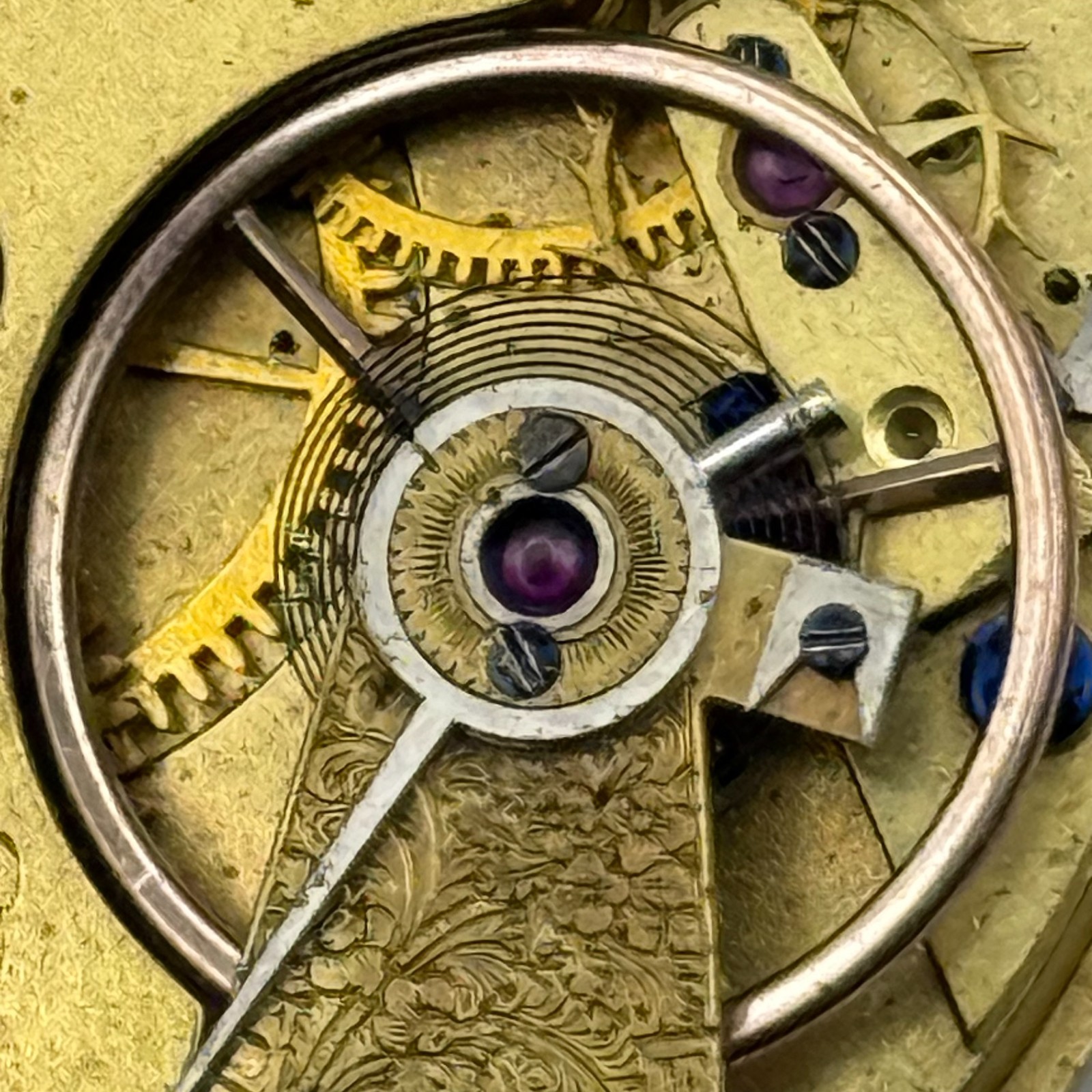 English Lever Pocket Watch Movement – P&W Mitchell Glasgow – Parts / Repair
